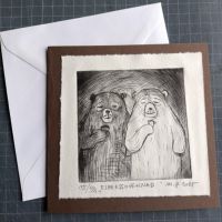 Marilyn Piirsalu kaart "Espressovennad" kuivnõel 29,90€